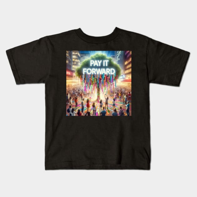 Pay It Forward Kids T-Shirt by TooplesArt